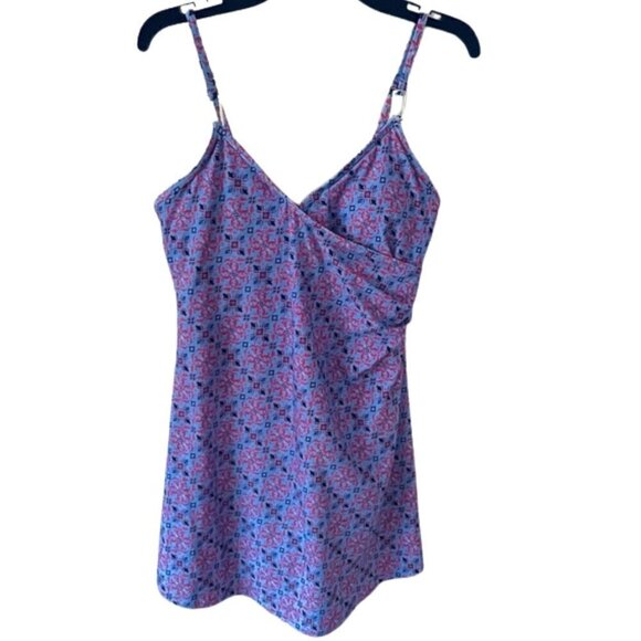 ποΈ NWT Liz Claiborne Womenβs Geometric Swim Dress β Size 6 ποΈ - Picture 2 of 9